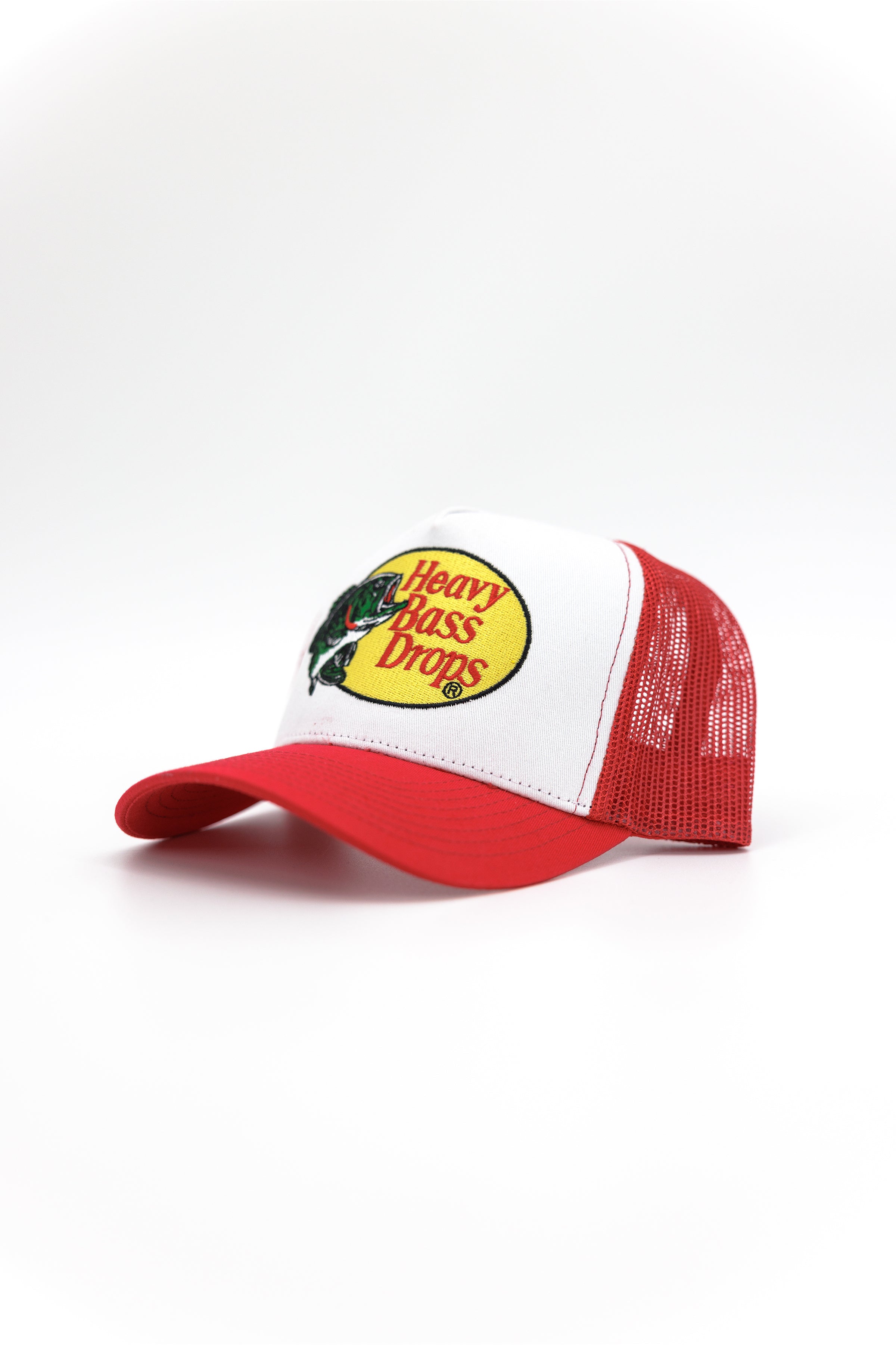 Heavy Bass Drops Trucker Hat Red